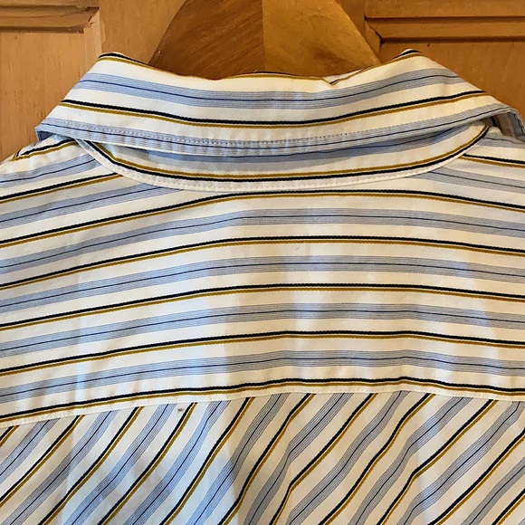 Like New Façonnable Striped Preppy Business Top Small - Picture 7 of 8